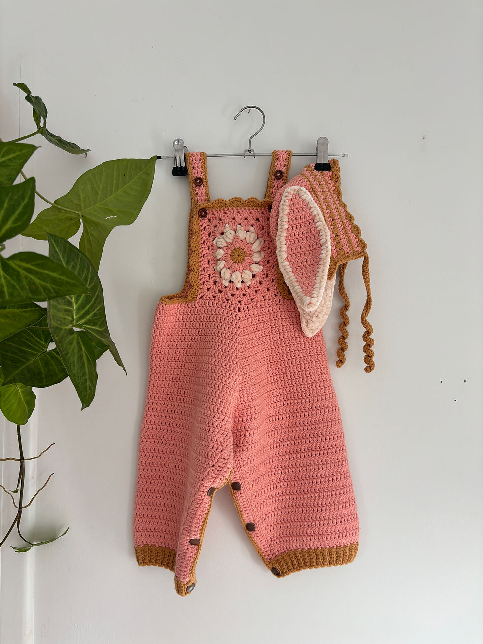 Thumbnail: Bunny Overalls - PDF crochet pattern