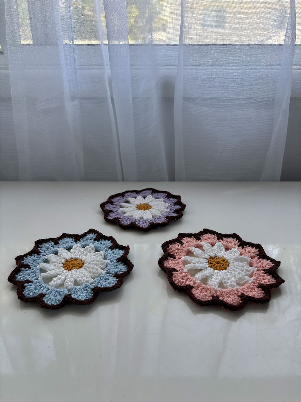 Thumbnail: Daisy Coasters - PDF crochet pattern