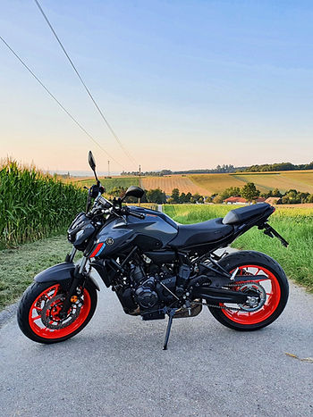 Motorcycle on a country road