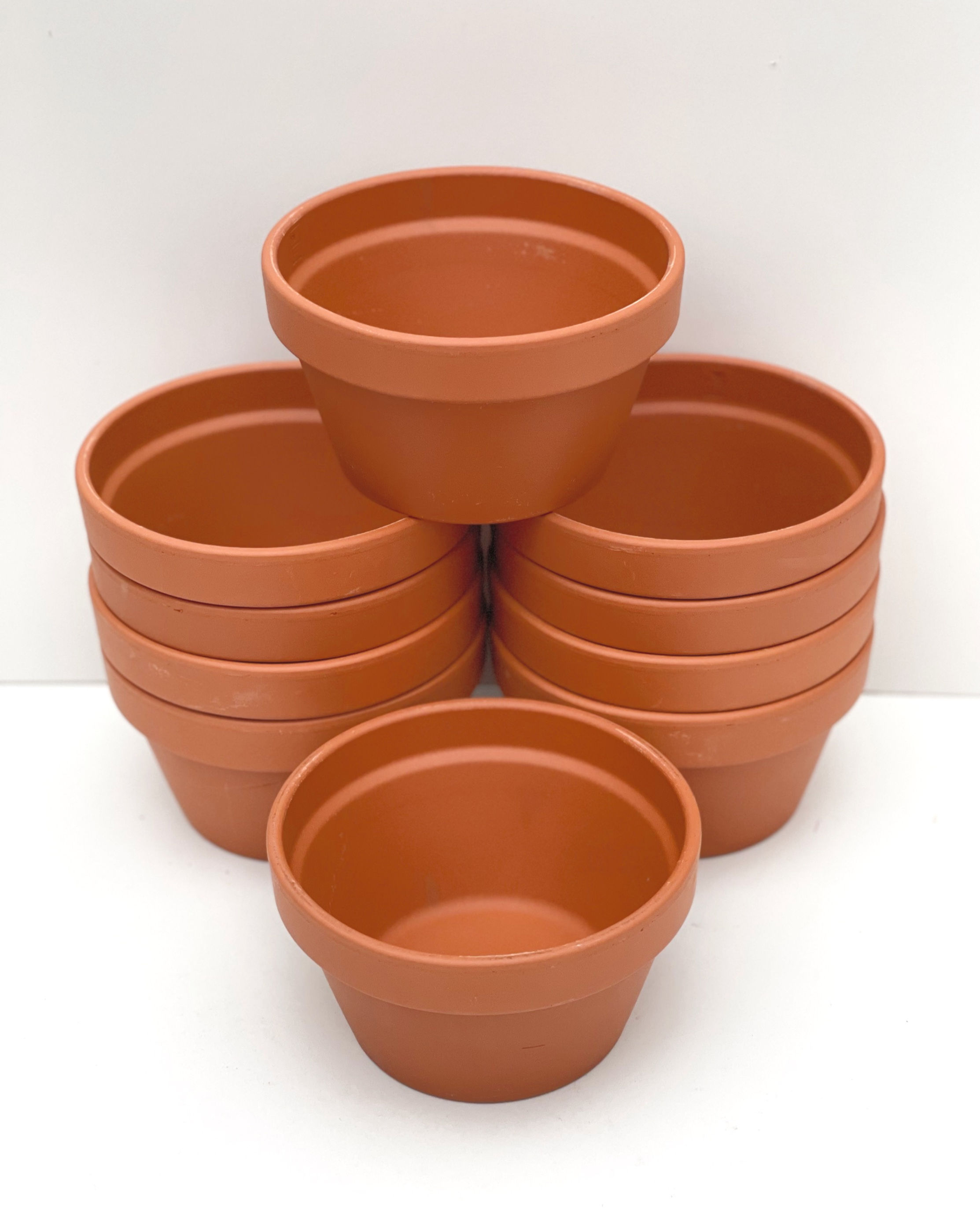 Traditional Terracotta Half Plant Pots 13cm x 7.5 H (HF13)
