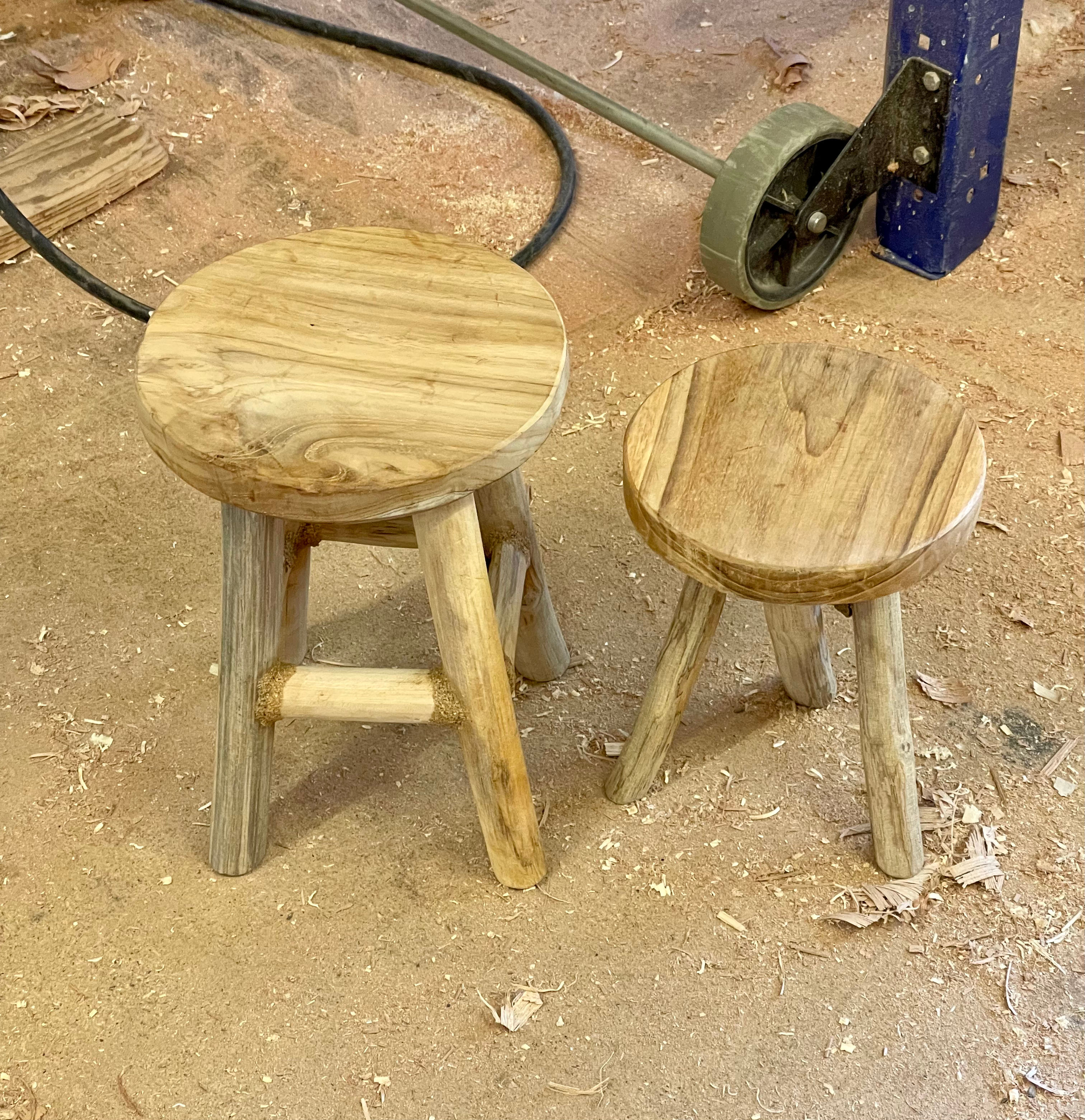 Teak Plant Stool -Brown Various sizes -Plant Stand