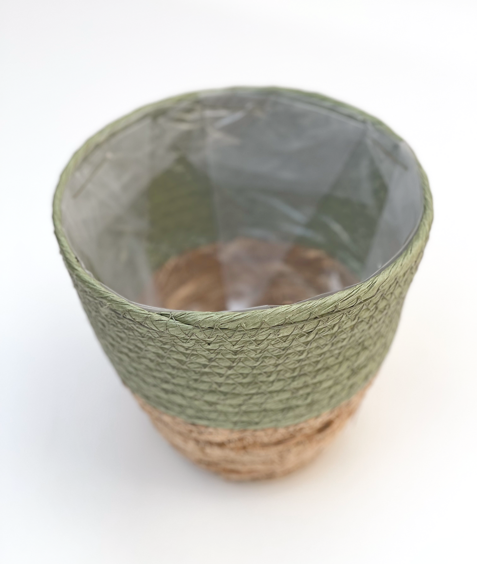 Thumbnail: Two Tone Seagrass Basket  with waterproof lining