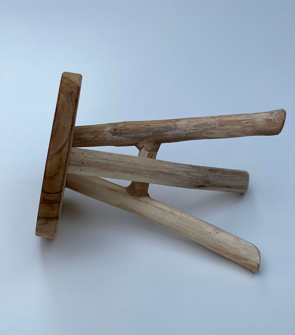 Thumbnail: Teak Plant Stool -Brown/Natural  Various sizes -Plant Stand
