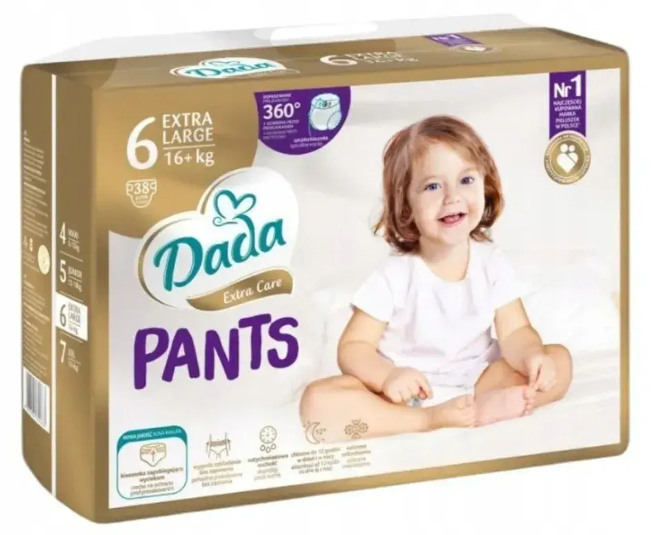 Підгузки-трусики Dada Extra Care 6 (16+кг) 38шт