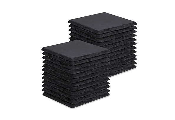 Slate drink coasters are natural stone coasters that engrave beautifully with lasers.
