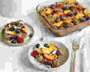 baked almond oats recipe healthy breakfast bar