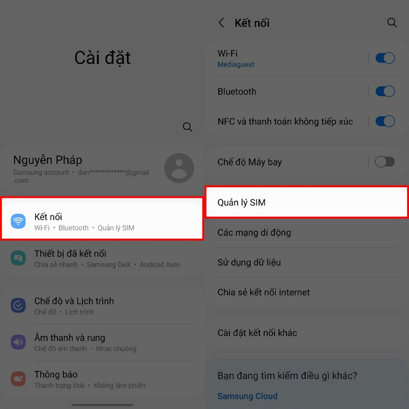 Thiết lập kết nối eSIM trên điện thoại Oppo