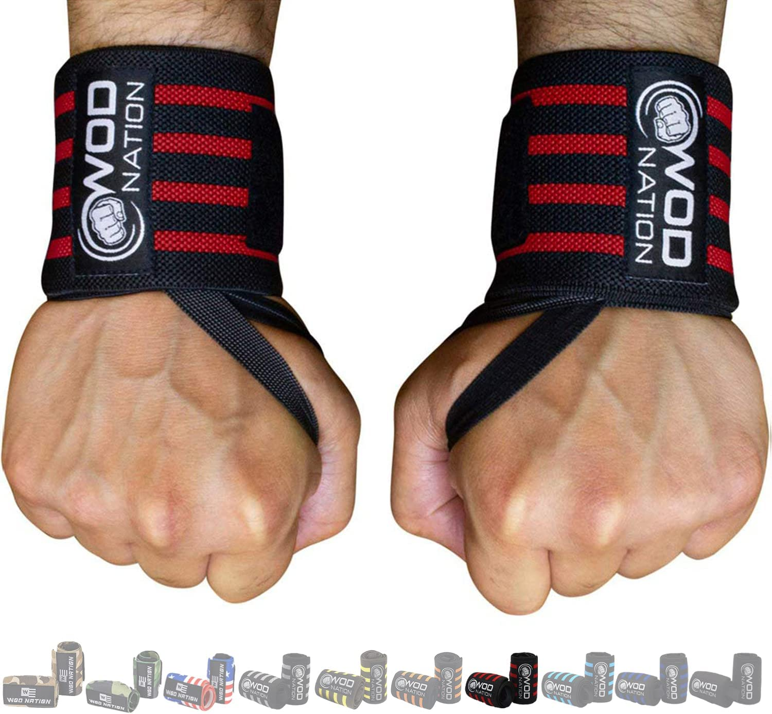 Wrist Wraps for Weightlifting & Strength Training – Professional Gym Straps W/Th