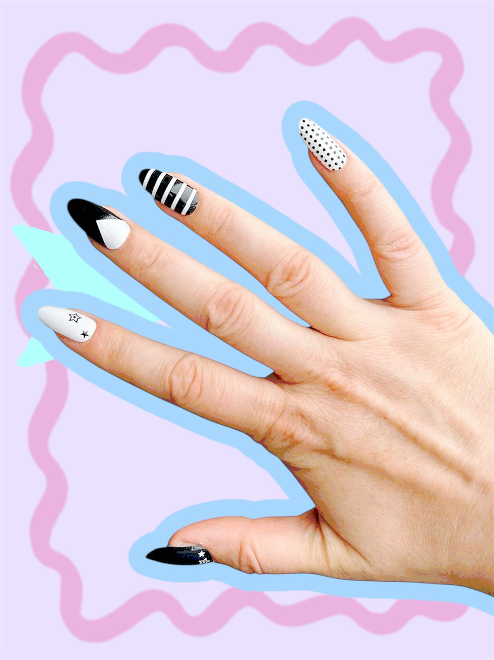 Miniaturbild: Nagelfolie - Klassische Kontraste