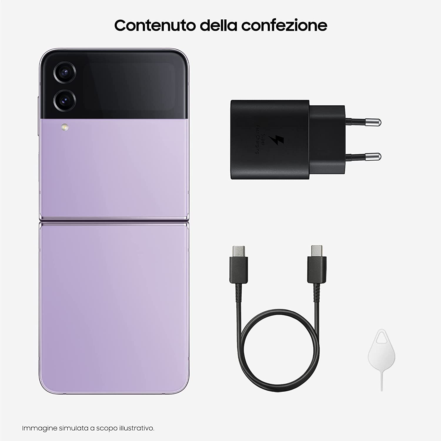 SAMSUNG Galaxy Z Flip4 Smartphone 5G, Caricatore incluso, Sim Free Android Tele