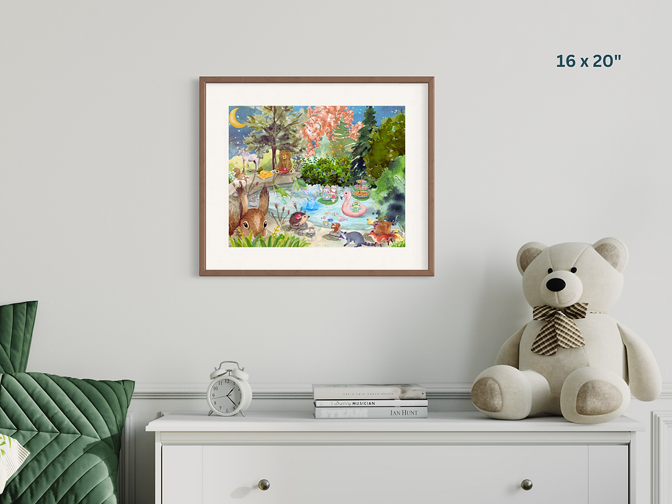 Thumbnail: "When I Went for a Swim in the Forest" Print