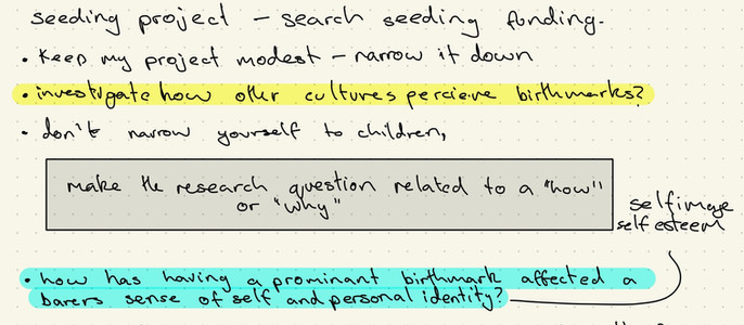 Week 2: Narrowing the focus and researching the topic