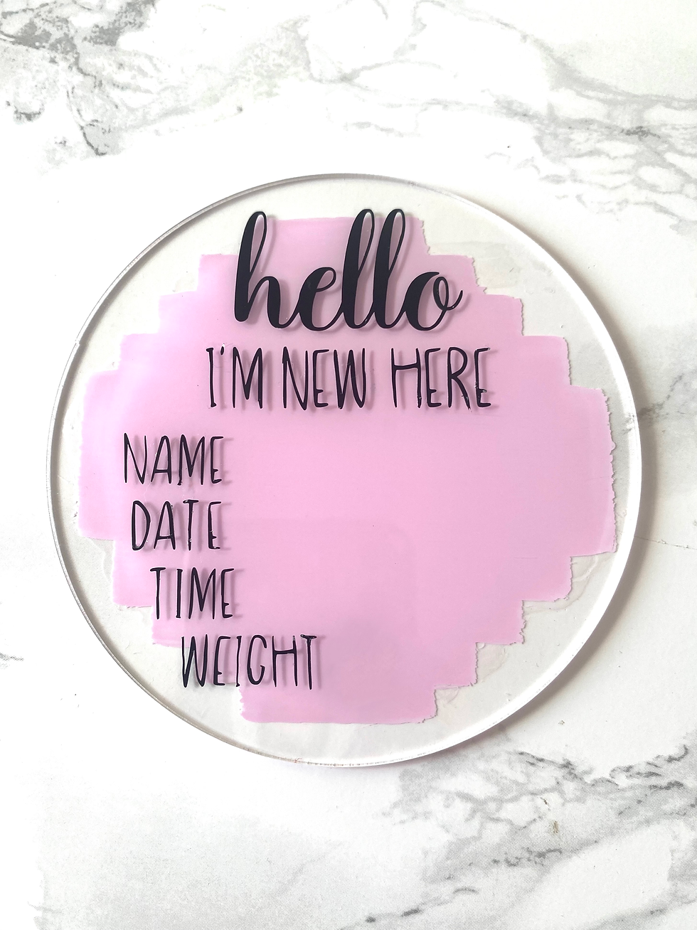 Birth Details Acrylic Disc