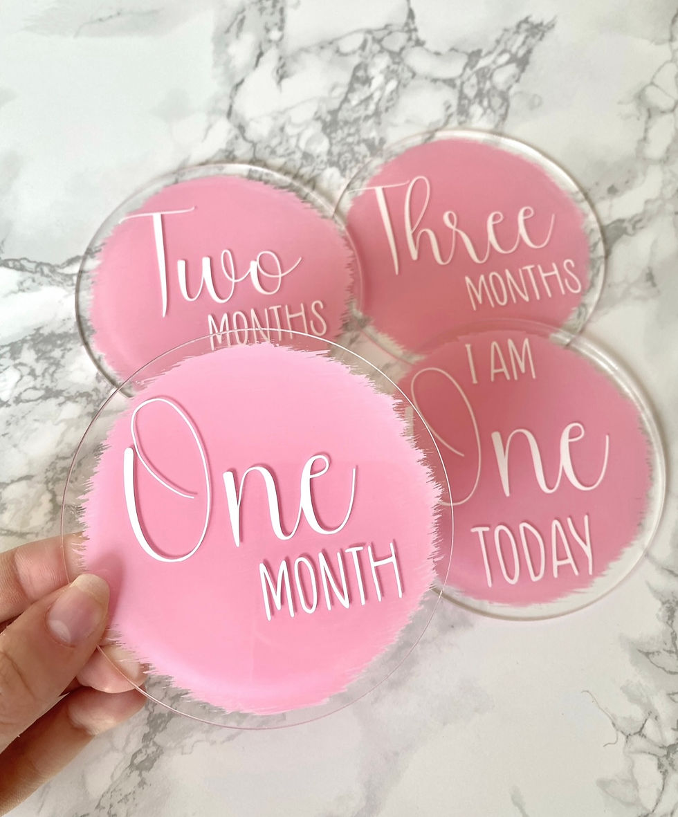 Acrylic Monthly Milestone Discs
