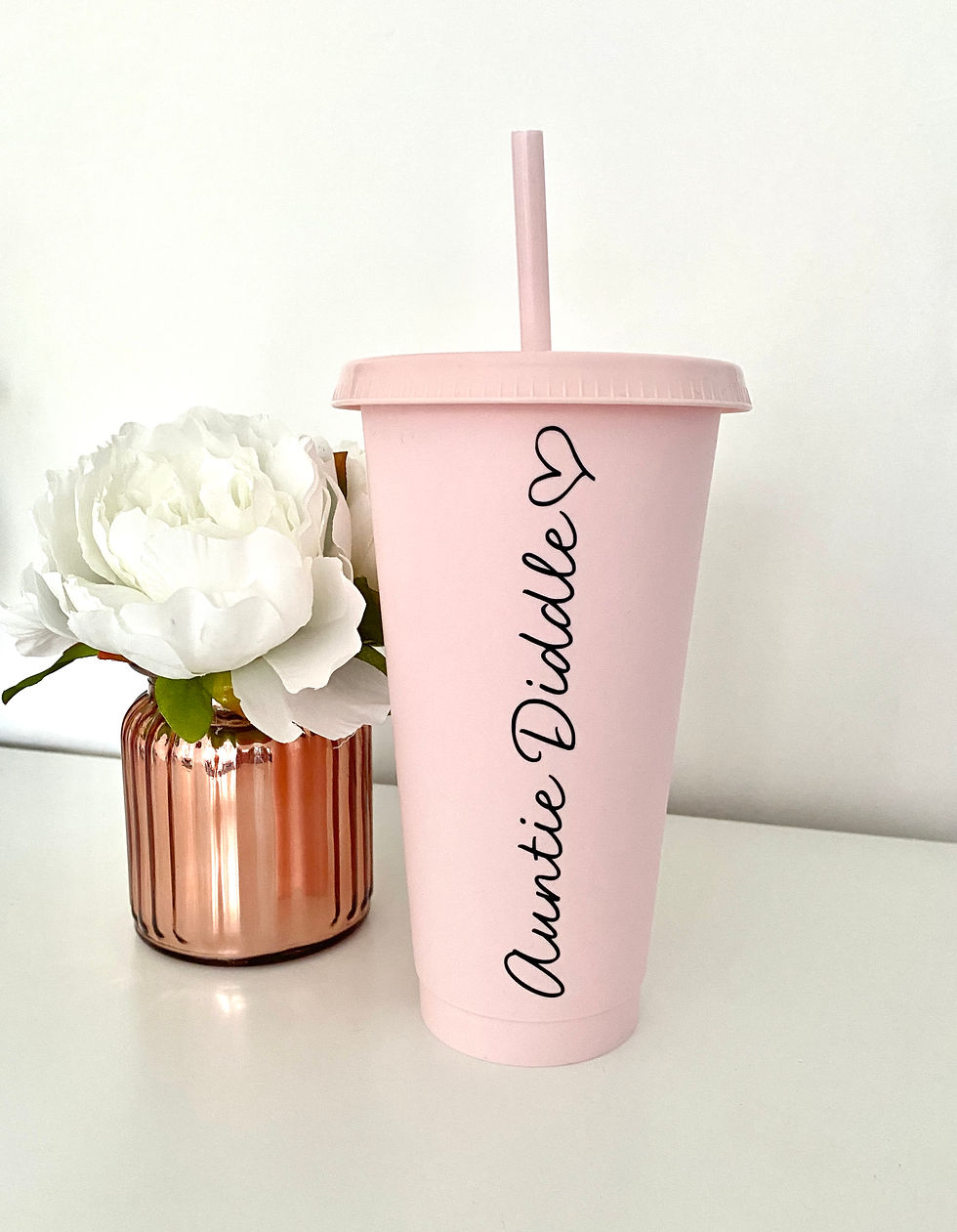 Personalised Pink Cold Cup