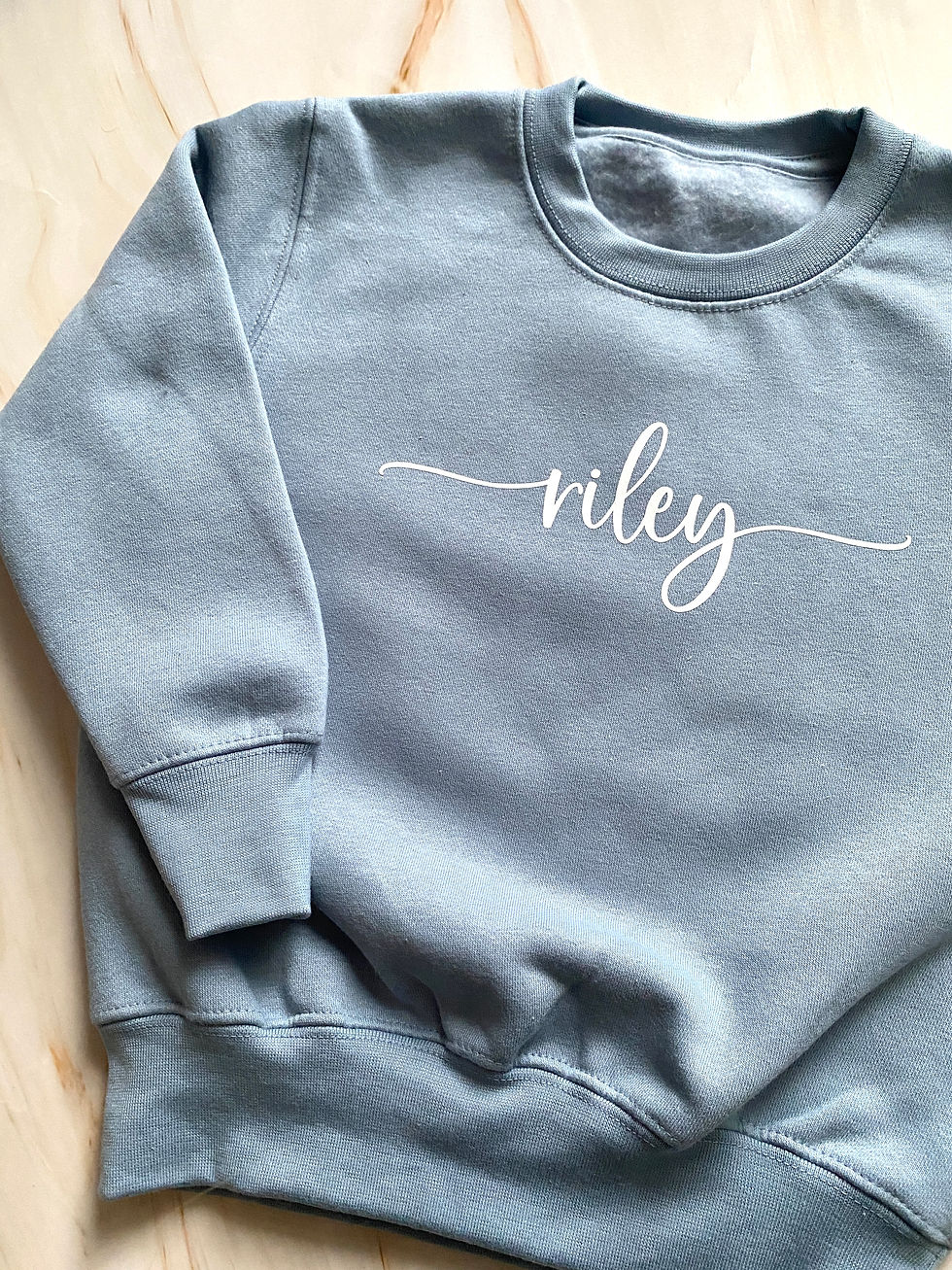 Thumbnail: Personalised Children’s Dusty Blue Jumper 