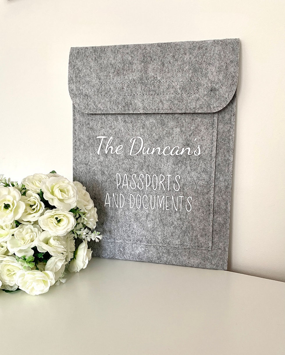 Thumbnail: Passport, Travel Documents Felt Folder (Small)