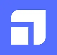 White arrow logo on blue background, representing a forward-moving direction.