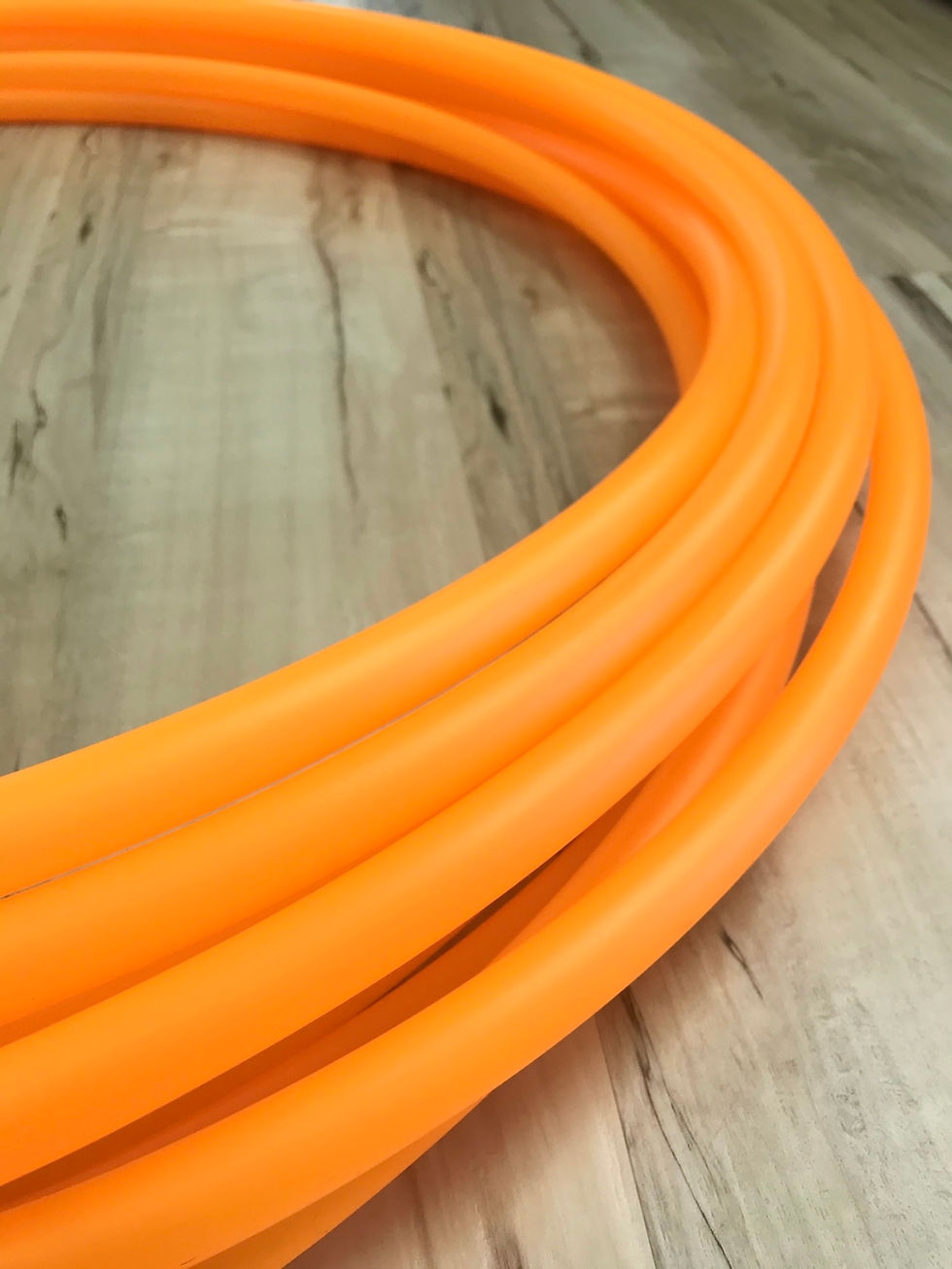 UV Orange Colored Polypro Hula Hoop