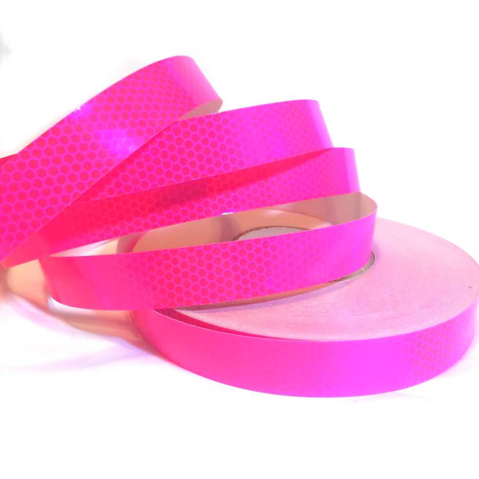 Thumbnail: Hot Pink Honeycomb Reflective Taped Hoop