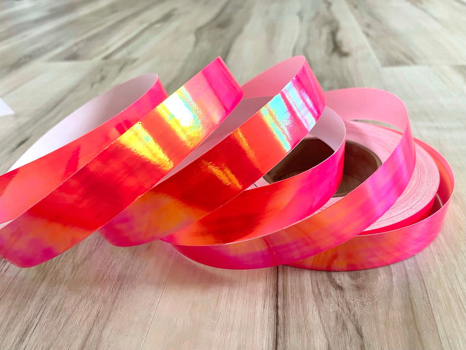 Pink Guava Color Shifting Taped Hoop