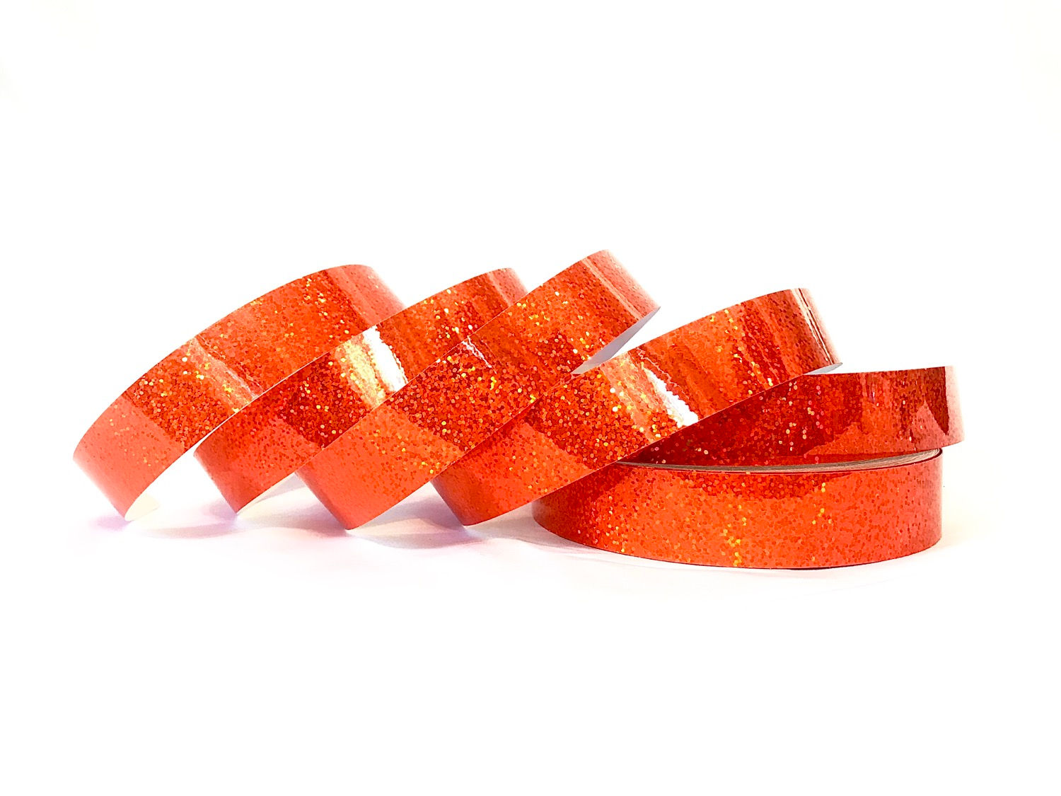 Fluorescent Orange Sequin Taped Hoop