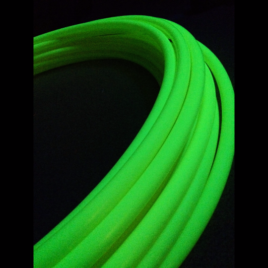 Thumbnail: UV Green Colored Polypro Hula Hoop Glowing Under Blacklight