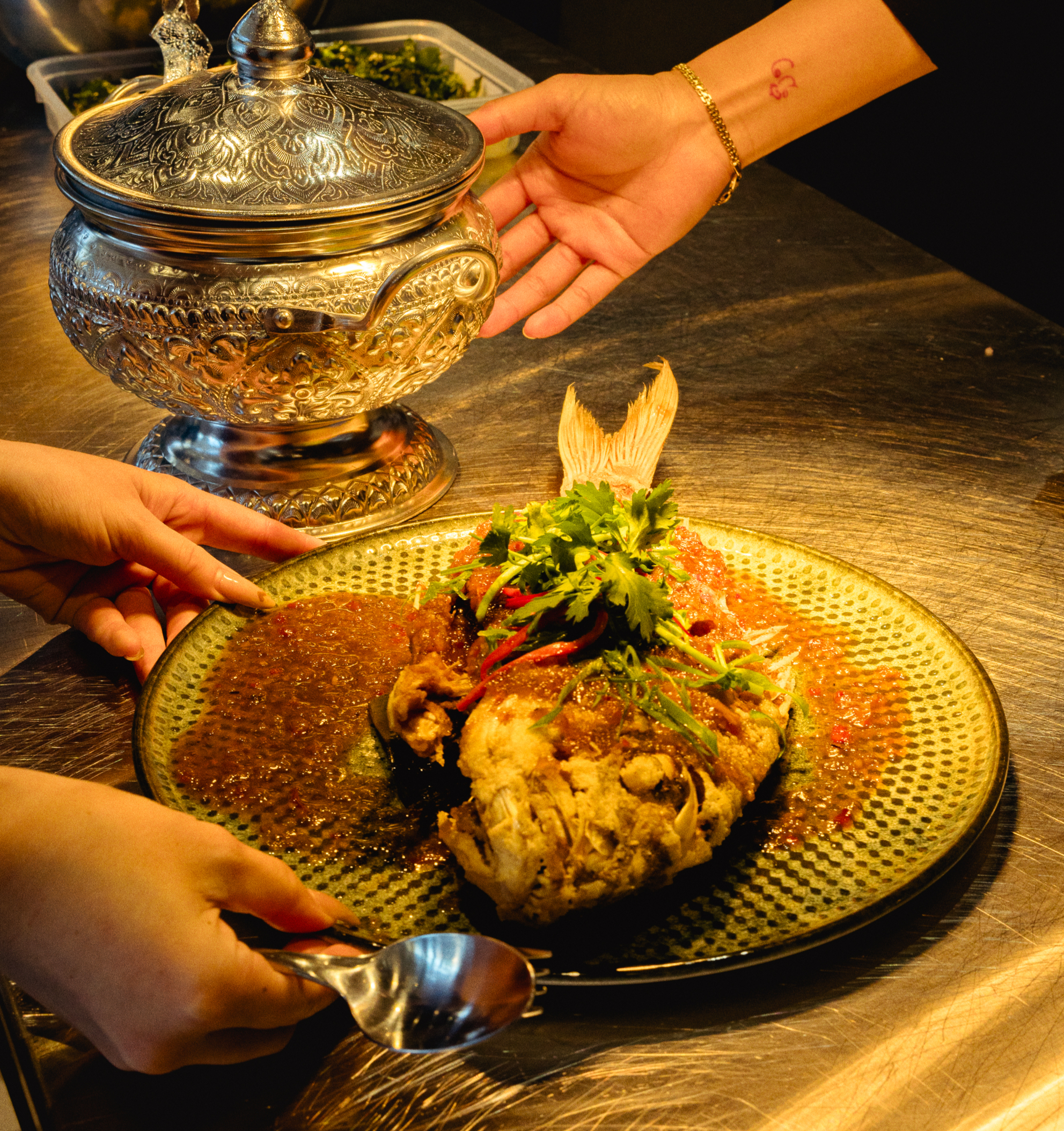 Arranged Food and Objects