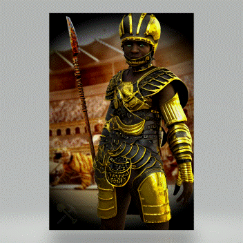 GOLDEN GLADIATOR  - MINING PERMIT - COMMON #7 GIF 3D.gif