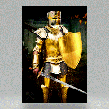 GOLDEN KNIGHT - MINING PERMIT - Rare #4 GIF 3D.gif
