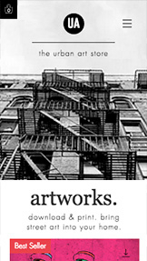 Vizuální umění website templates – Obchod s Urban Art