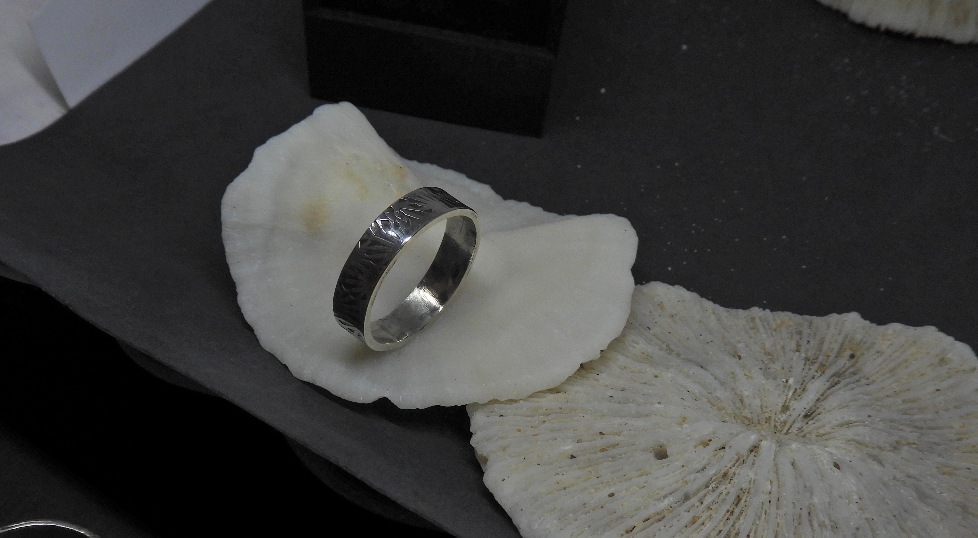 (SOLD). Sterling Silver Embossed Ring