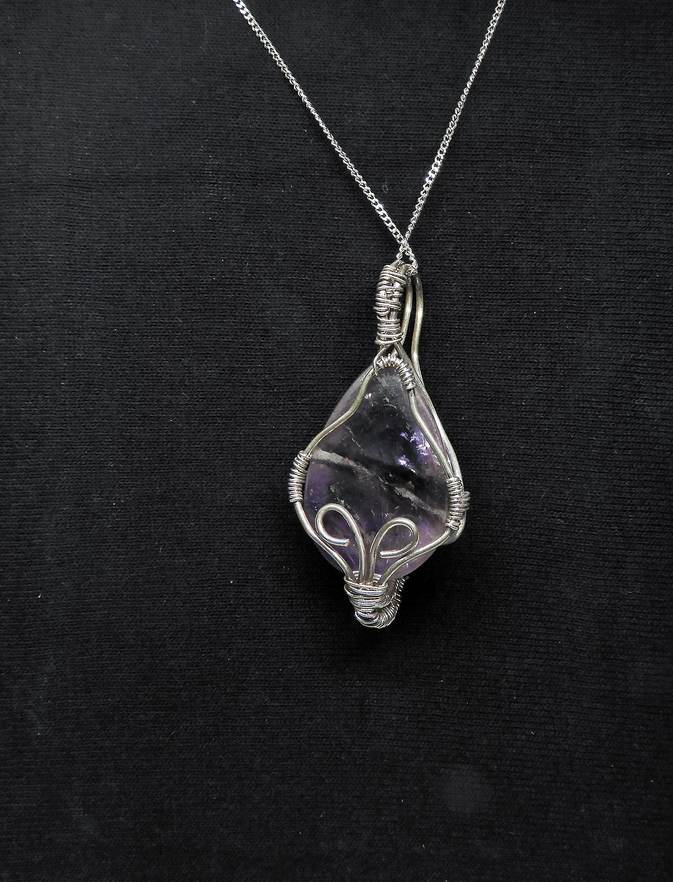 Thumbnail: (SOLD)Amethyst with Sterling Silver Chain
