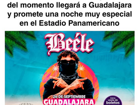 Beéle traerá ritmo caribeño y mucho flow a Guadalajara este septiembre