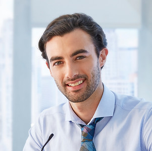 Man with Colorful Tie
