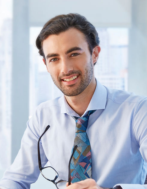 Man with Colorful Tie