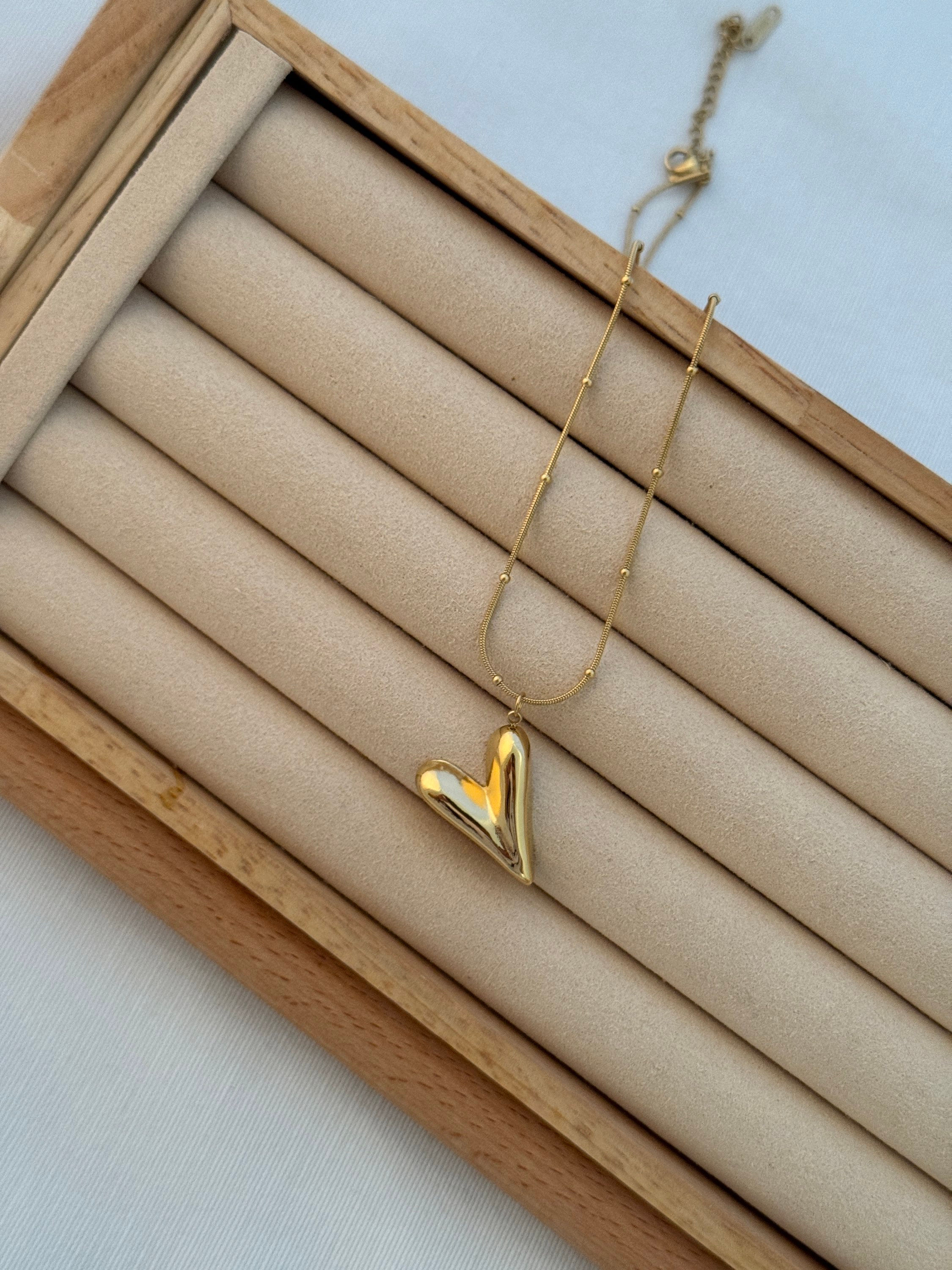 Gold kalp kolye CKLY175