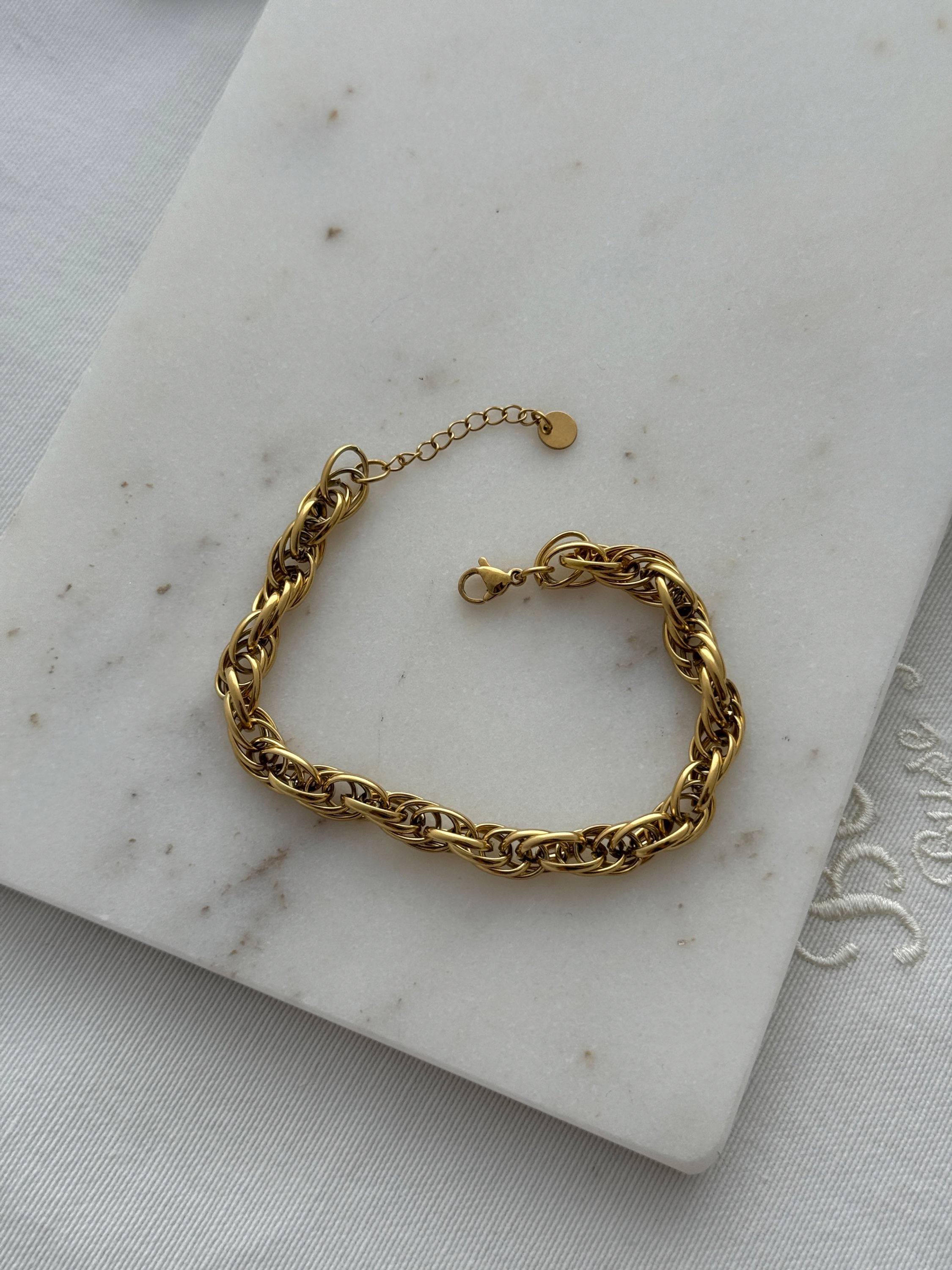 Gold çelik zincir bileklik CBLK082