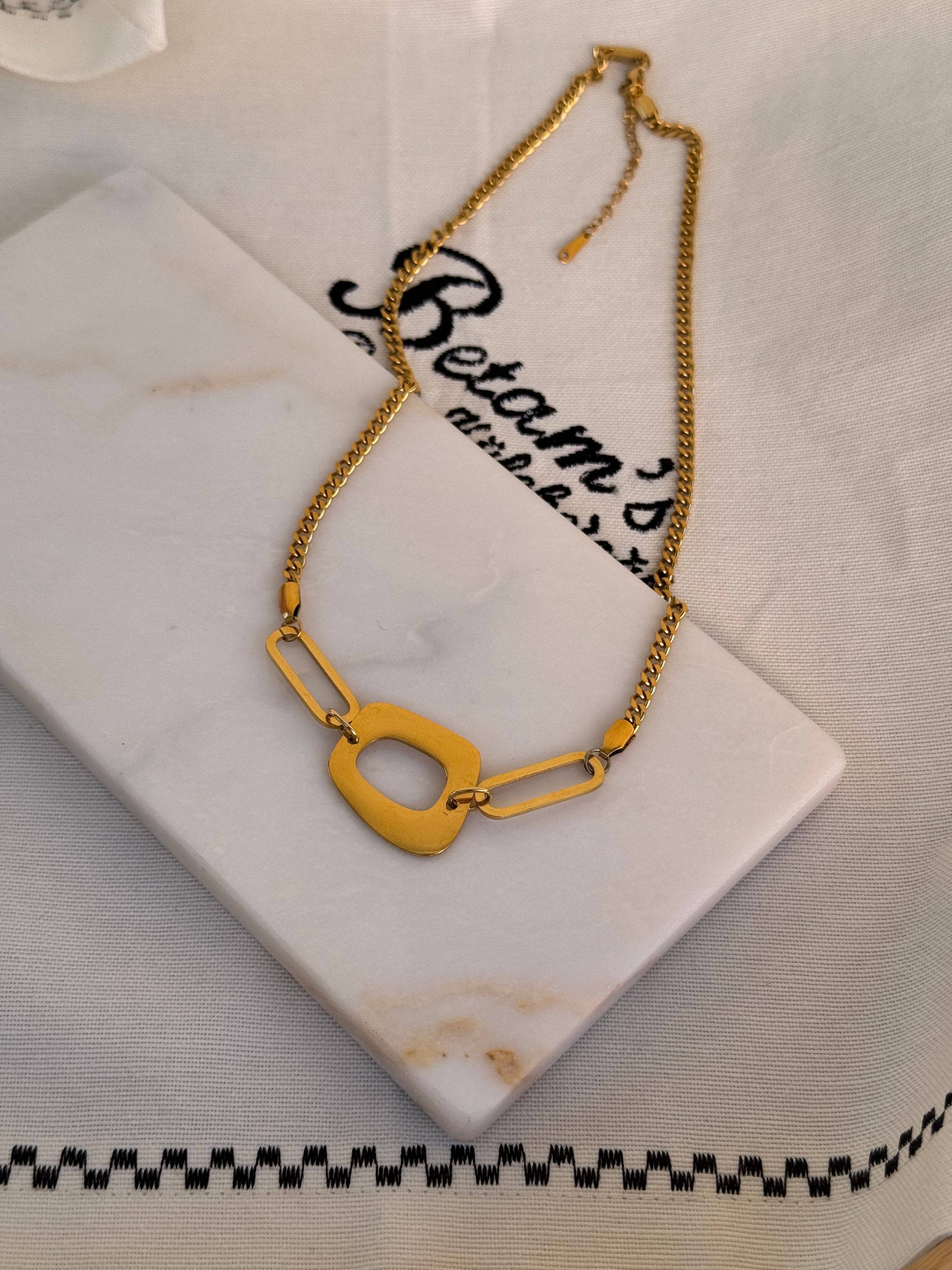 Gold çelik kolye SSKLY68