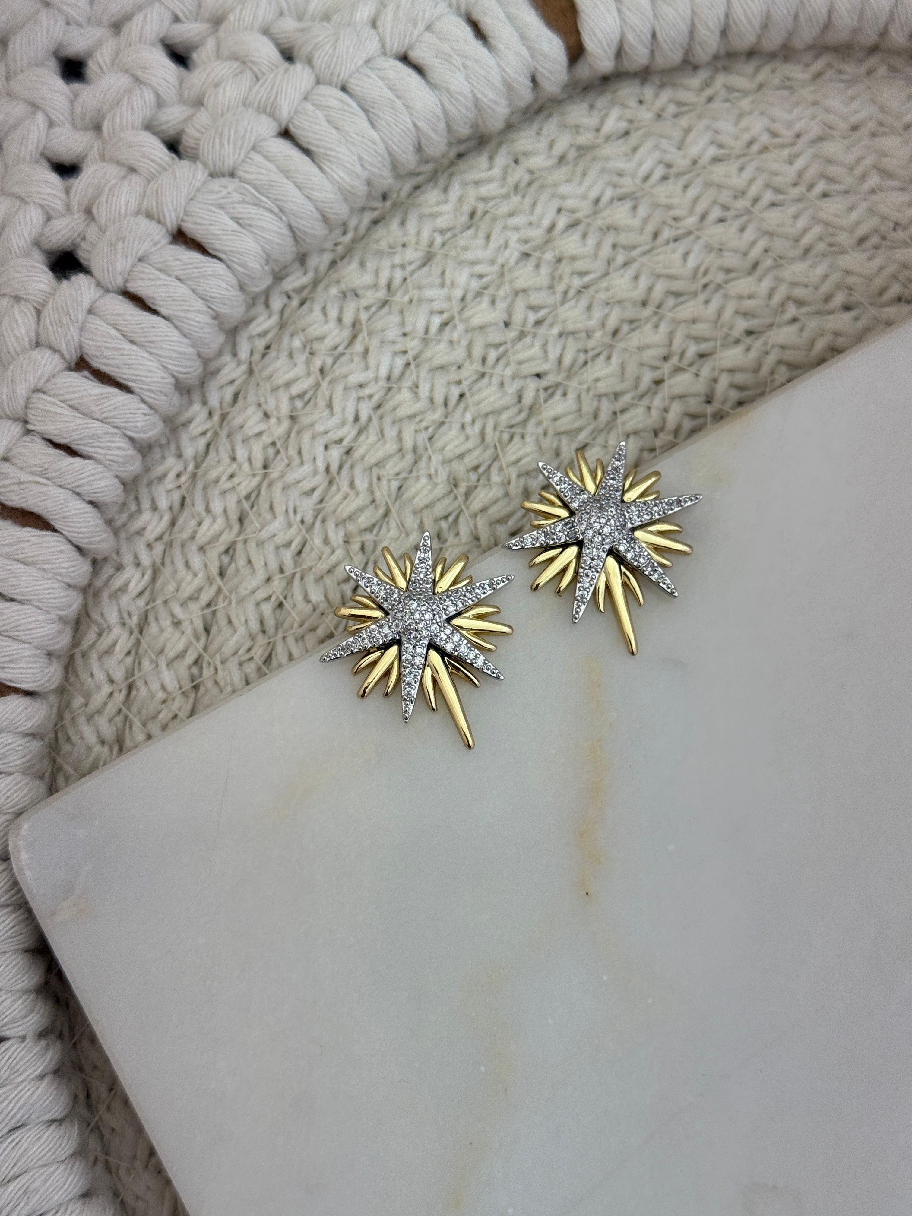 Gold kuzey yıldızı küpe B-0146