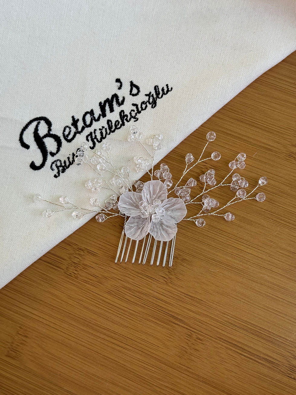 beyaz abiye topuz tokası