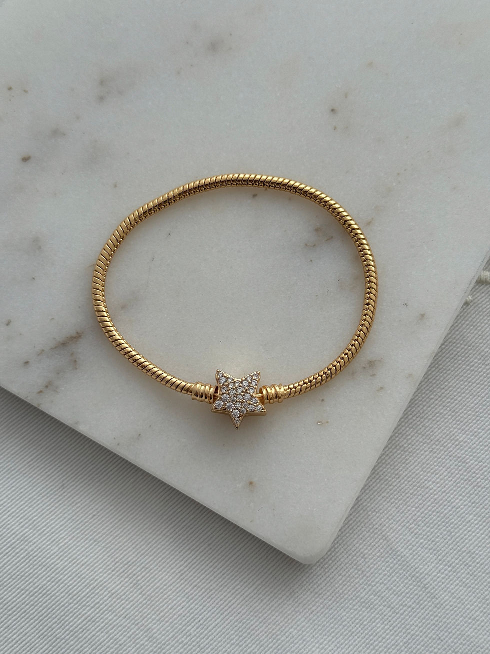 Gold charm takılabilir bileklik KBLK171