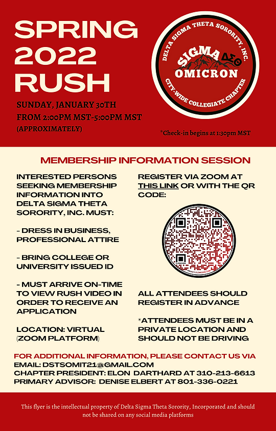 DATE CHANGE: Delta Sigma Theta Sorority, Inc. Fall Rush - The Office of Student Engagement