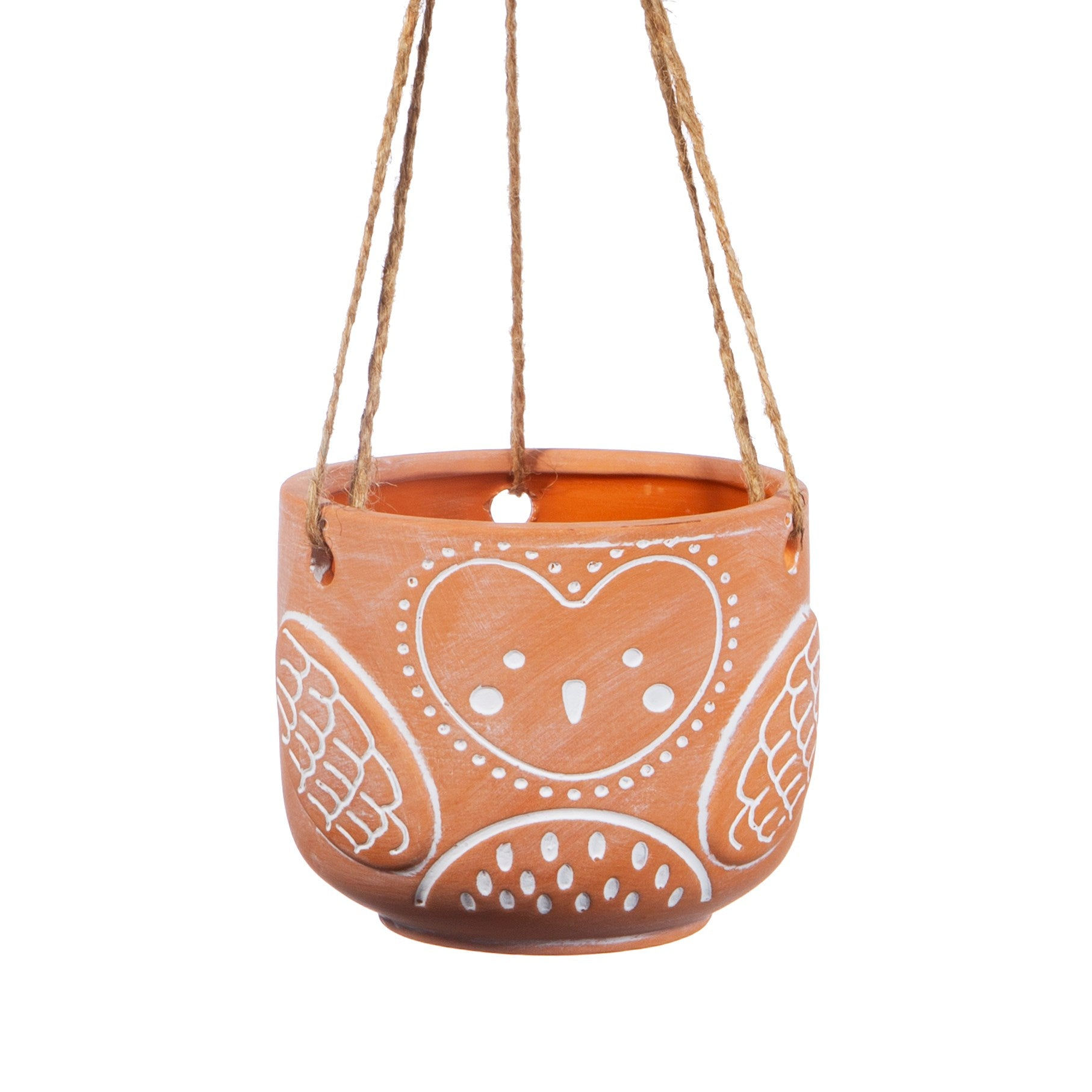 Olivia Owl Terracotta Hanging Planter