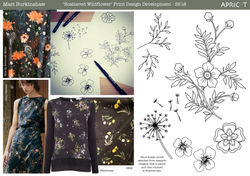 Scattered Wildflower Print development
