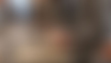 Students gather around a busy buffet line