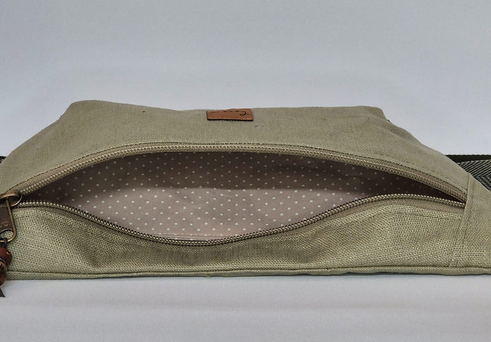 Miniaturbild: Bauchtasche Leinen hellolive