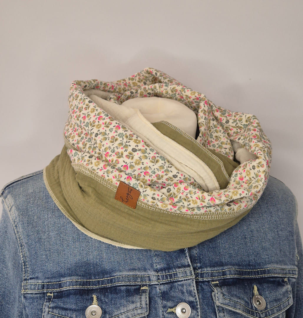 Musselin Loop mini Blumenblüten