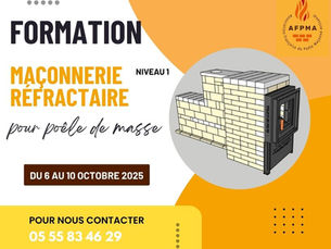 Affiche de la formation maçonnerie refractaire à l'AFPMA