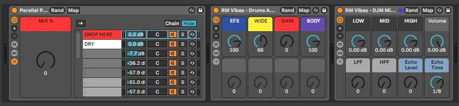 Ableton Effect Rack for electronic music production